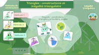 classe virtuelle Genially triangles construction ingalit triangulaire